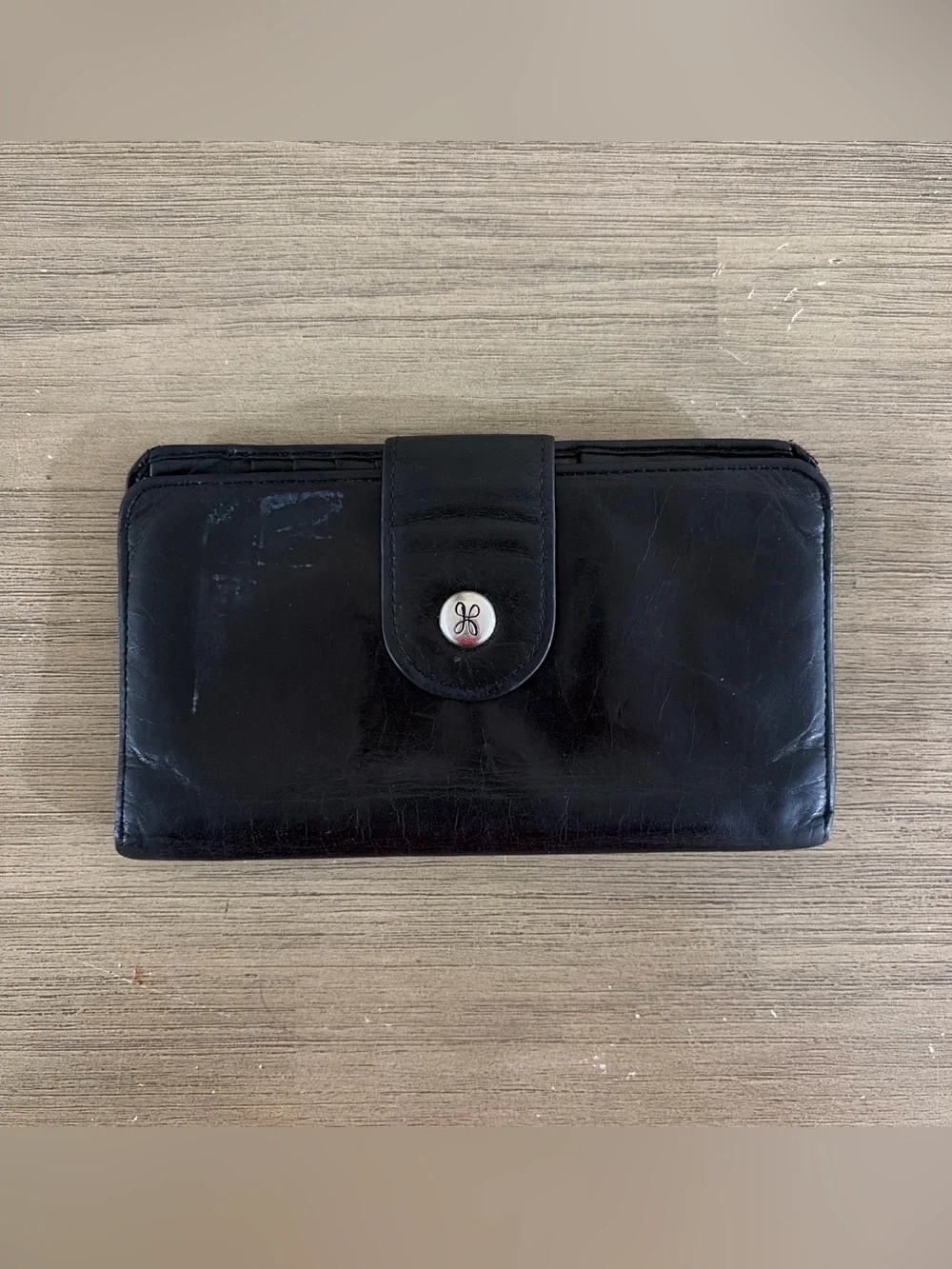 Vintage HOBO Black Soft Leather Wallet